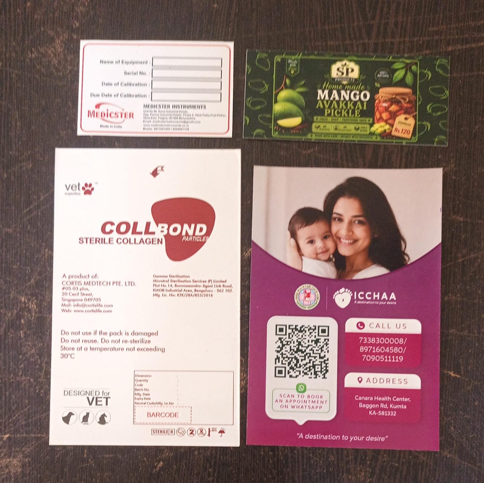 Assorted promotional flyers and business marketing prints